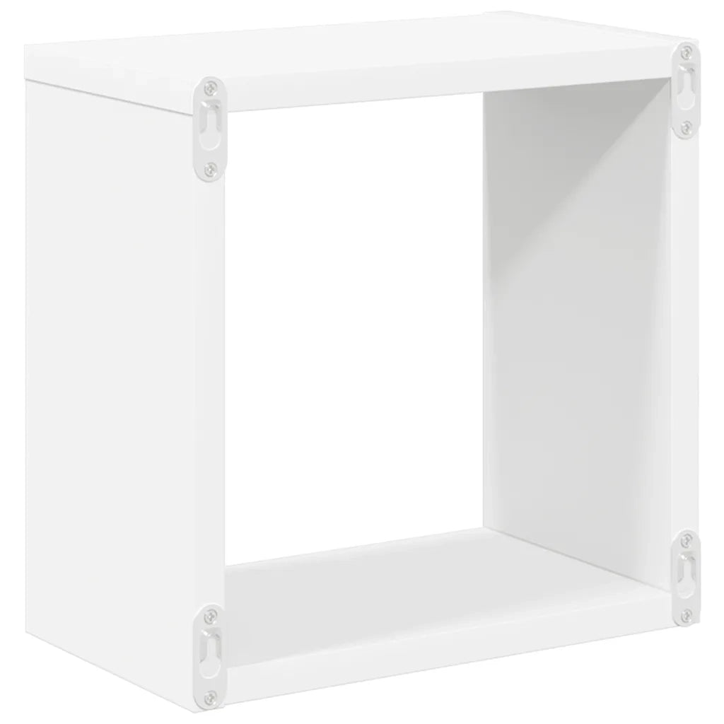 Mensole da Parete a Cubo 2 pz Bianche 26x15x26 cm cod mxl 55011