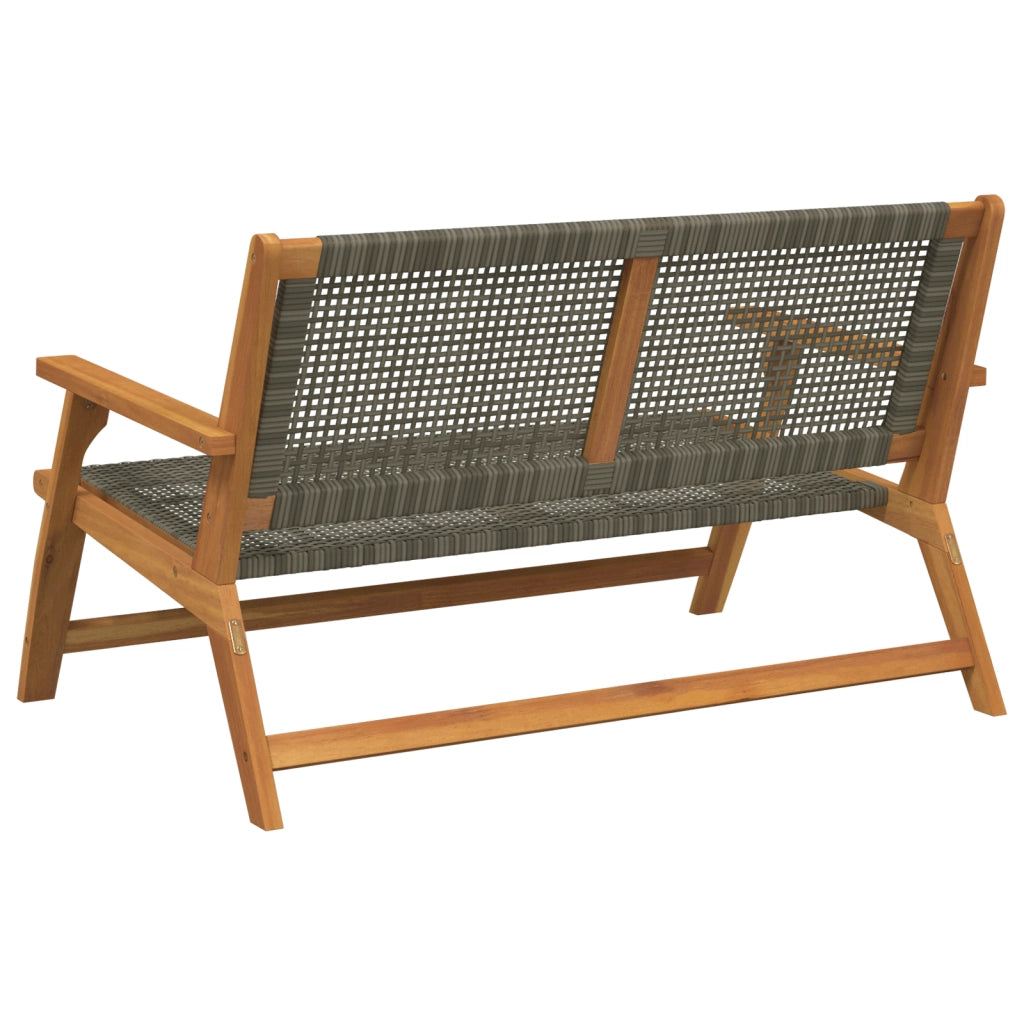 Panchina da Giardino Grigia 122x76x73.5 cm Legno Massello di Acacia