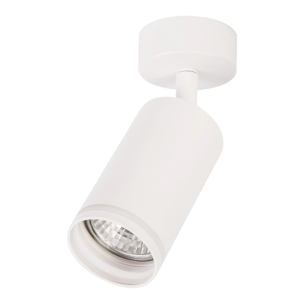 Faretto soffitto bianco tondo orientabile 1xGU10 Pipe Milagro