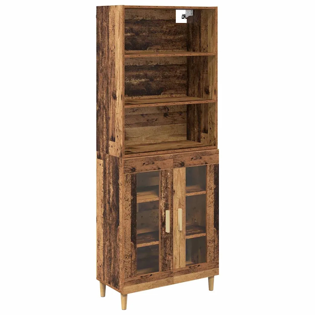 Credenza | Madia | Buffet da pranzo | Armadio da pranzo Legno vecchio 69,5 x 32,5 x 180 cm Legno multistrato