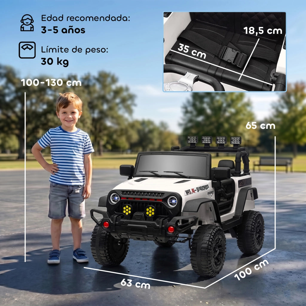 Auto Elettrica per Bambini ¨C Minimal ¨C Bianco