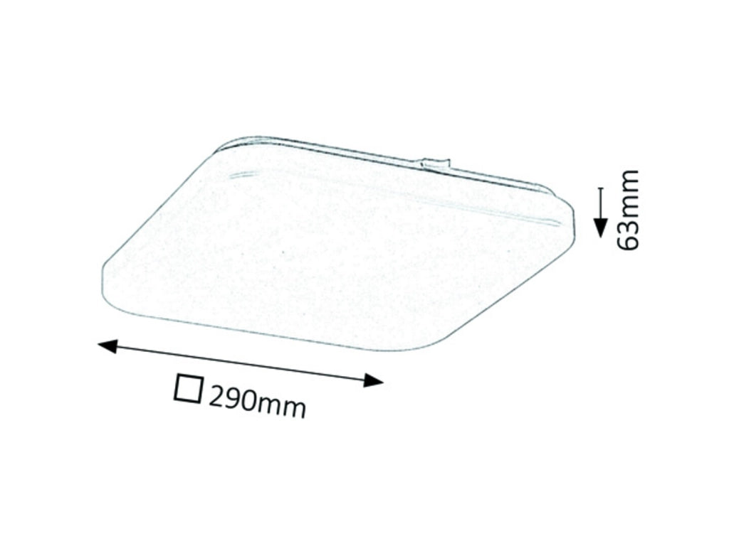 Plafoniera LED quadrata 29cm 20W bianca Rabalux Rob 3340