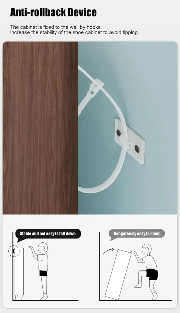 scarpiera Armadietto portascarpe in legno a 3 ripiani, armadi scarpiera per corridoi abbassabili, organizer per scarpe strette Scarpiera sottile Mobili in legno per ingresso Camera da letto Soggi