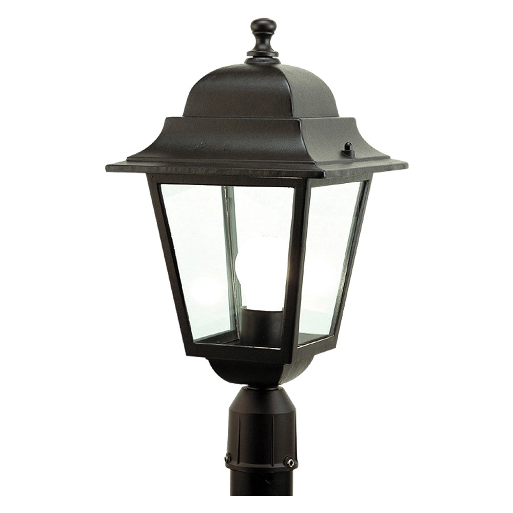 LANTERNA TESTA-PALO 'QUADRATA' 100 W - cm 41 x  21 x  6 nero  - I-LUCE BY SOVIL
