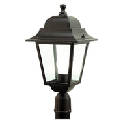 LANTERNA TESTA-PALO 'QUADRATA' 100 W - cm 41 x  21 x  6 nero  - I-LUCE BY SOVIL