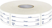 Etichette per frigorifero e congelatore, 500 pezzi, per aiuto alla memoria, acqua e olio resistenti, su rullo con perforazione, adesivo rimovibile, (in blu scuro, versione inglese, 5 x 2,5 cm)