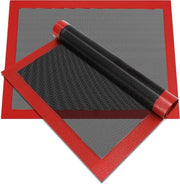 Set di cottura da 2 pezzi - 40 x 30 cm - rivestimento antiaderente - riutilizzabile - resistente al calore - fondo per cottura - silicone - biscotti - cottura