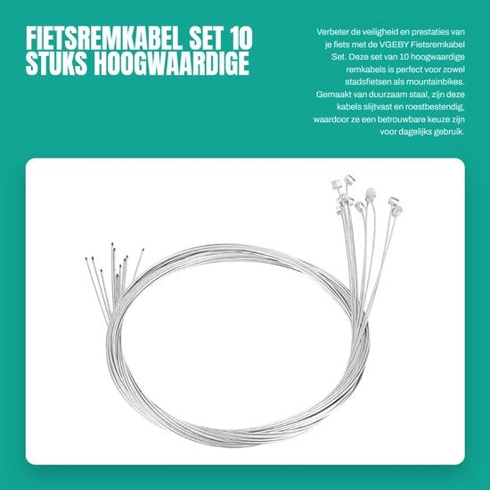 Cavo di frenata per bicicletta - Set di cavi di frenata - Cavo di frenata per rimorchiatoio - Cavo di frenata per esterno - Cavi di frenata - Utilizzo universale - Cavo di frenata per bicicletta 

Modello: 
Specifica tecnica: 
Codice prodotto: