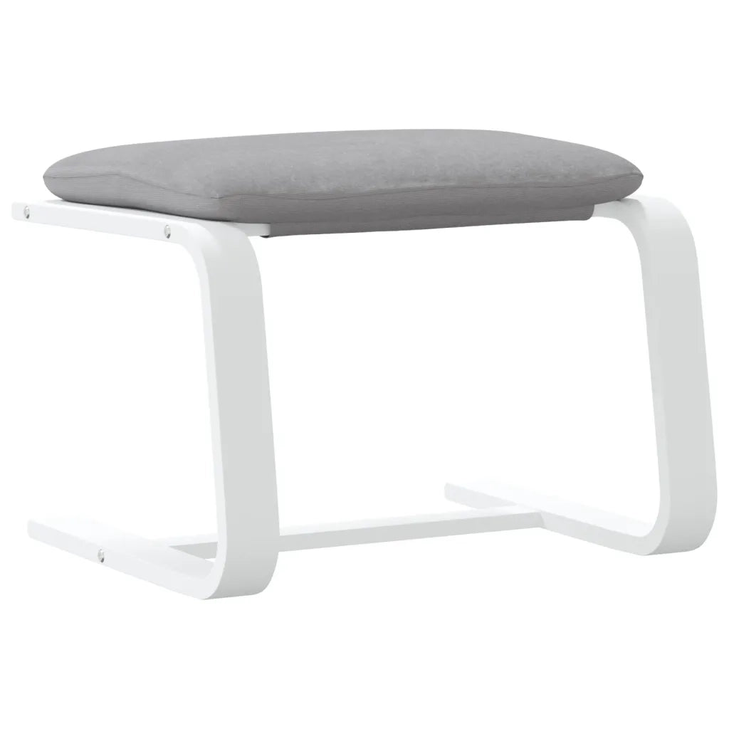 Poggiapiedi Grigio Chiaro 51x41x40 cm in Tessuto 351064