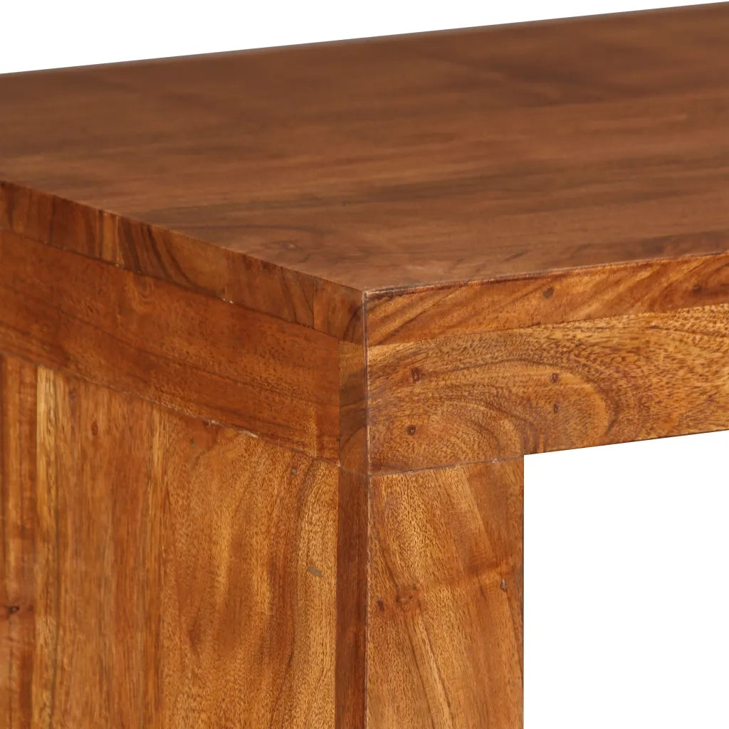 Tavolo Consolle in Legno Massello Finitura Ambra 110x40x76 cm 244671
