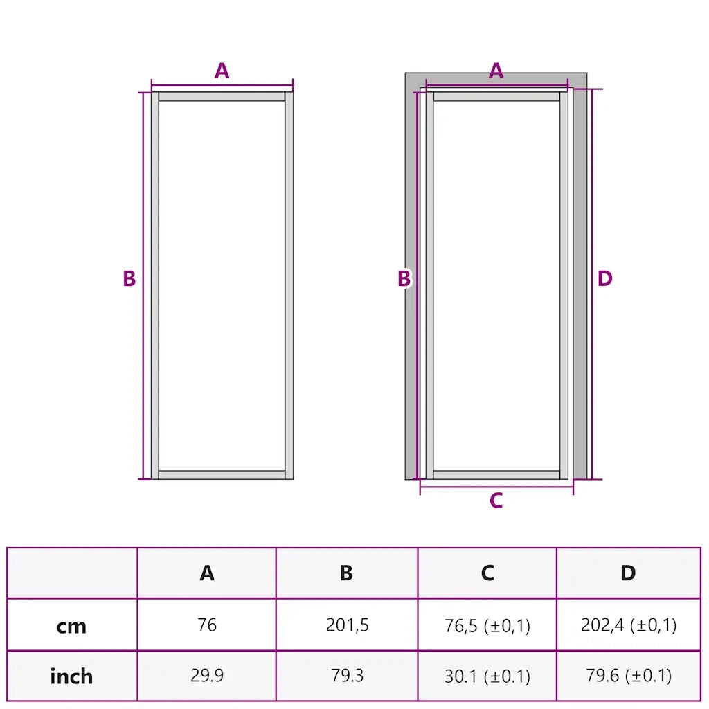 Porta Interna 76x201,5 cm Nera in Vetro ESG e Alluminio 350564