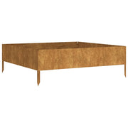 Fioriera rialzata per piante e fiori terrazza giardino 100 x 100 x 33,5 cm acciaio corten marrone 02_0039283