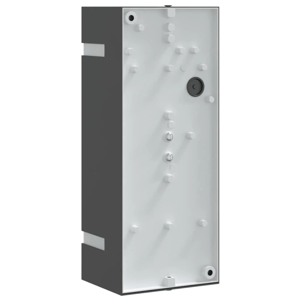 Applique da esterno con diffusore 9,5 x 7,5 x 24 cm in acciaio inox nero 02_0056635
