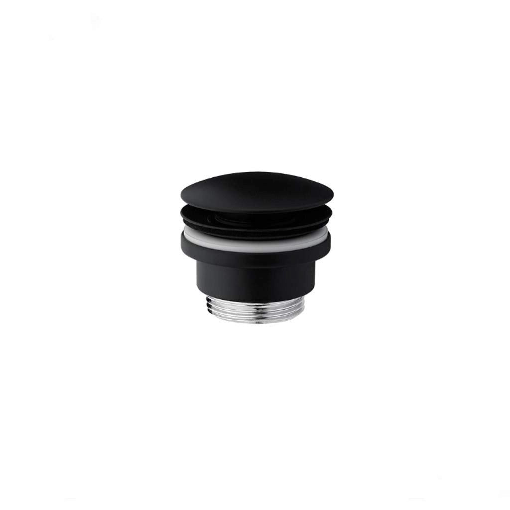 Piletta scarico click clack senza troppo pieno universale 11/4 nero opaco