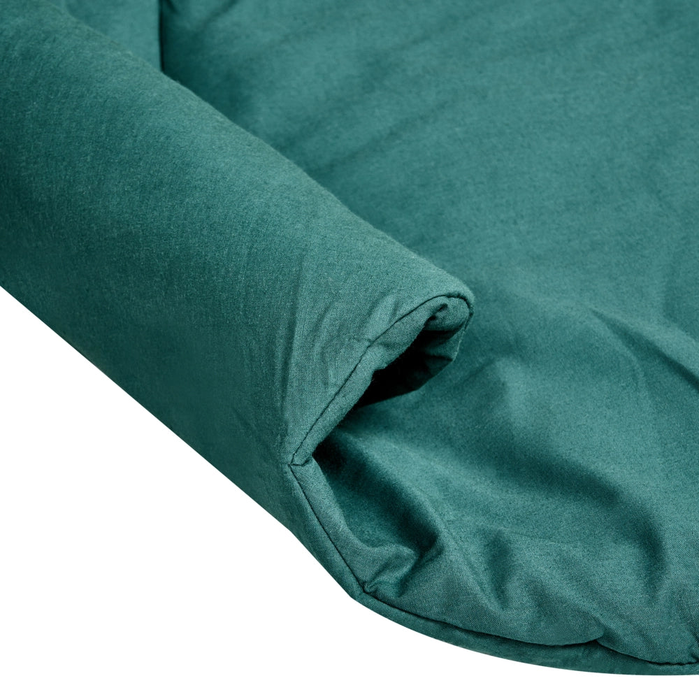Tappeto per bambini a forma di foglia trapuntato in cotone verde 110 x 110 cm Accessorio per la cameretta