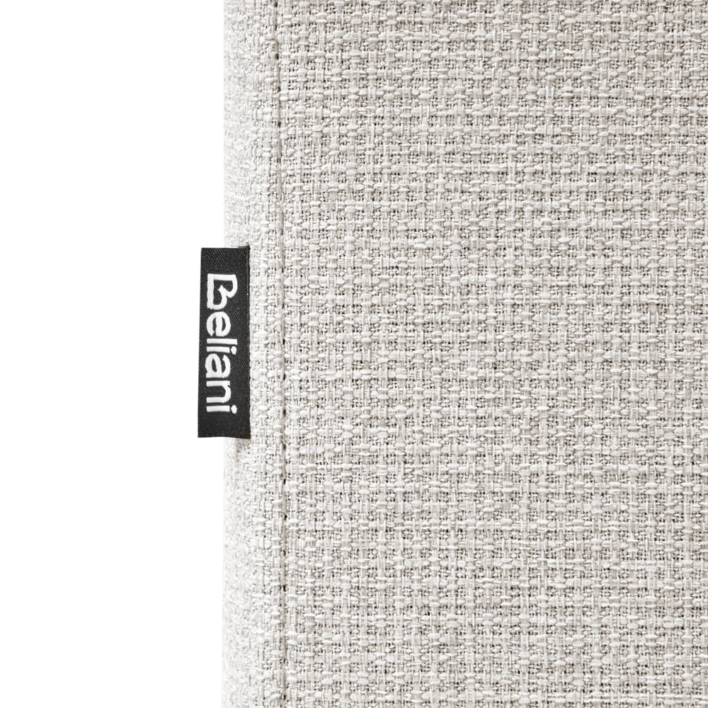 Letto matrimoniale con contenitore in tessuto grigio chiaro 180 x 200 cm portaoggetti stile moderno