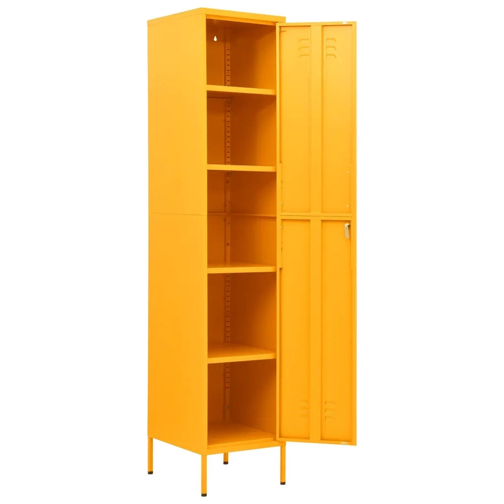 Armadio Giallo Senape 35x46x180 cm in Acciaio 336254