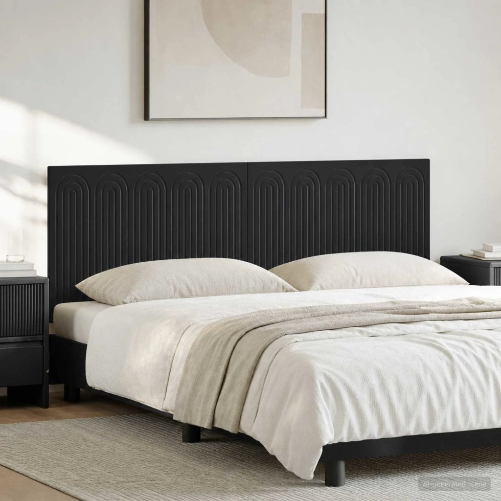 Testiera da Muro ALKMAAR Nero Legno ingegnerizzato 896266