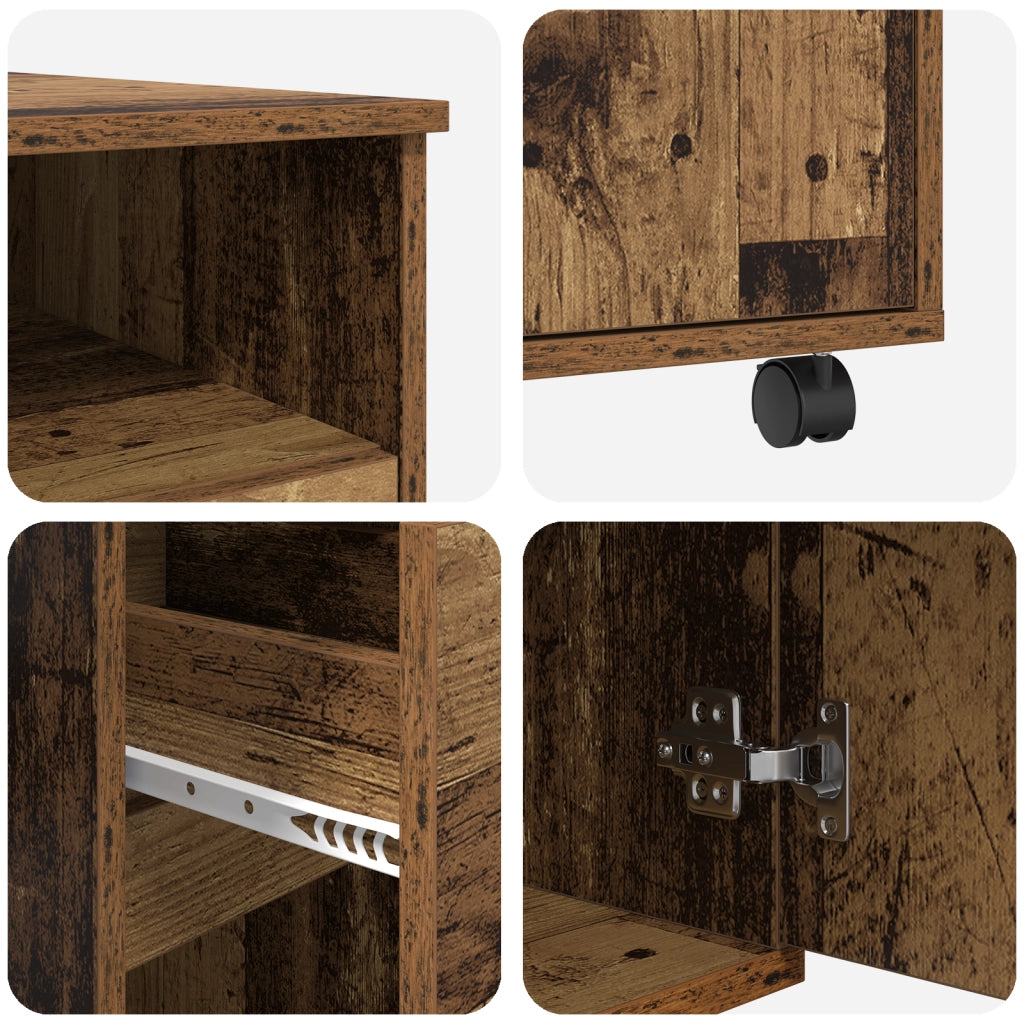 Scrivania Marrone Legno Vecchio Truciolare, Metallo Standard