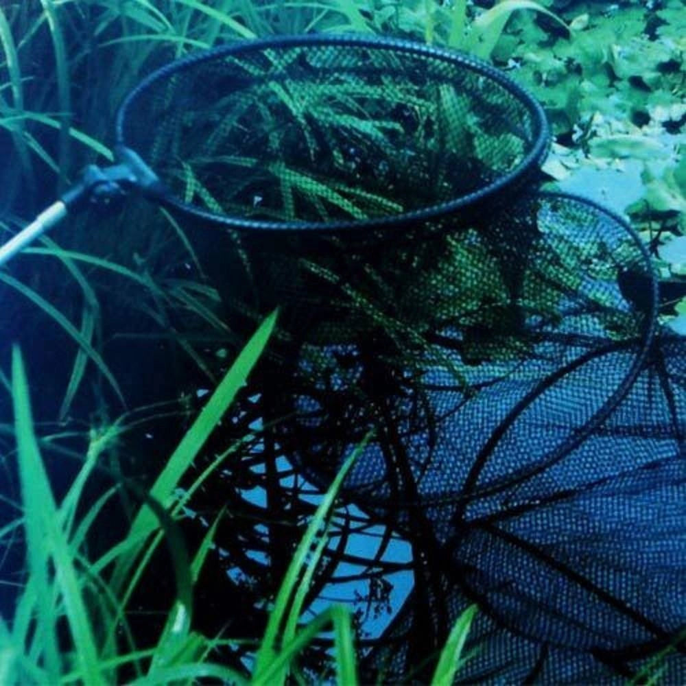 Trade Shop - Rete Da Pesca Con Palo Alluminio Pesci Gamberi 36x140 Cm Kit Mare Lago Fiume -