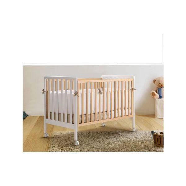 Lettino infanzia pali 0127flippybns flippy bianco e naturale