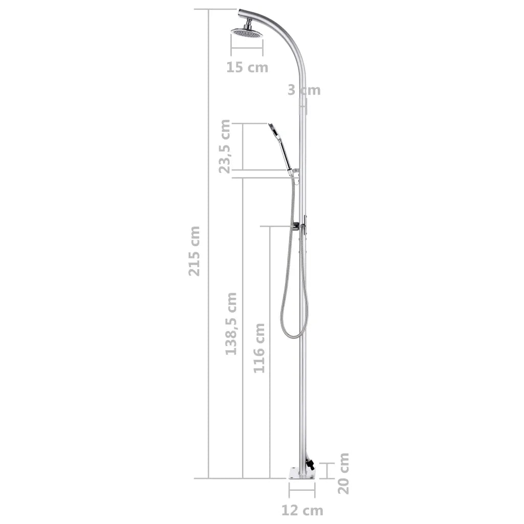Doccia da Giardino 215 cm in Alluminio cod mxl 50619