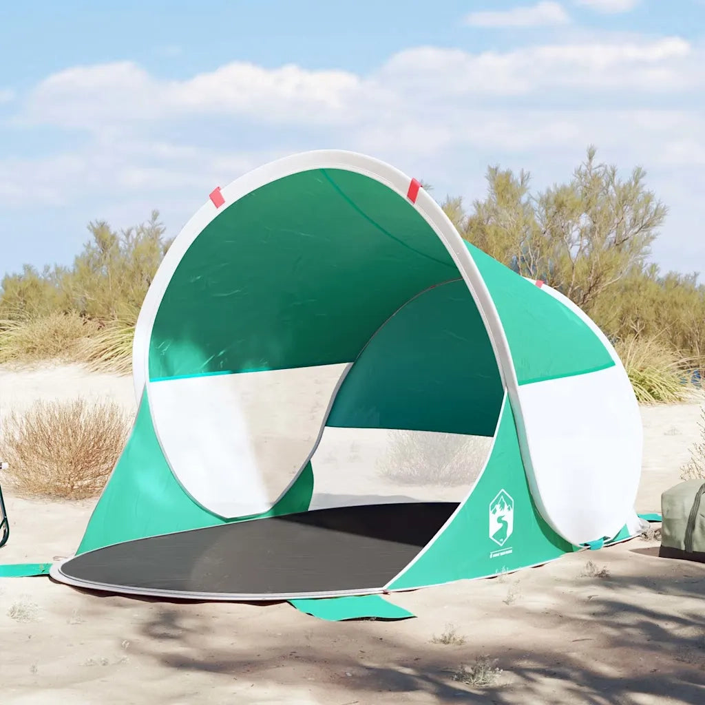 Tenda da Spiaggia Pop-Up - Tenda da campeggio Verde Mare Impermeabile 214908