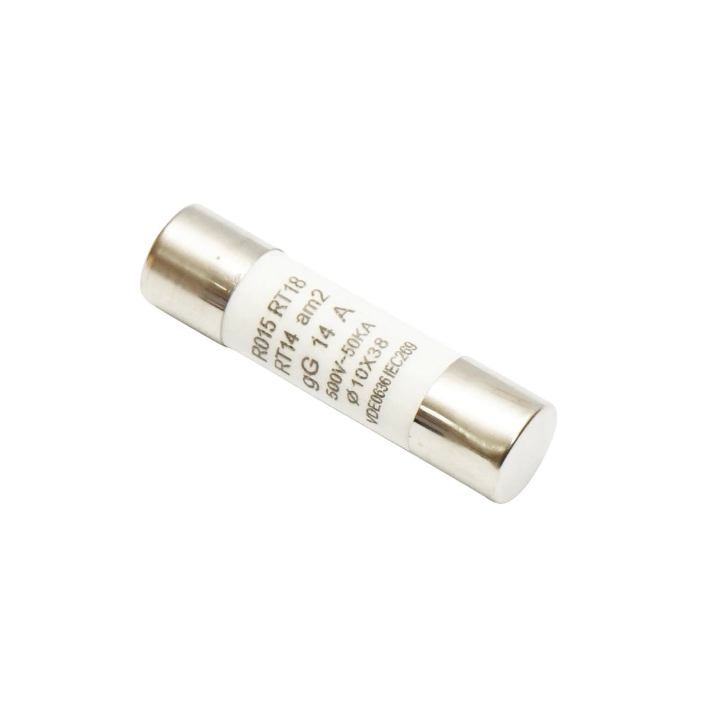 Sicurezza fusibile cilindrica 14A, RT14, 10x38mm Breckner Germany