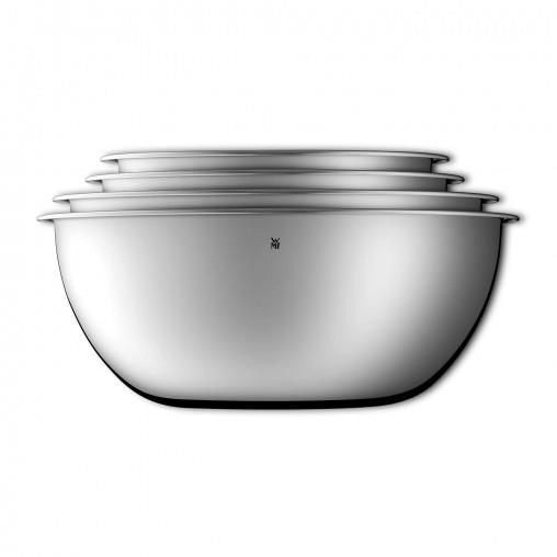 WMF 645709990 Gourmet Set di Ciotole 4 Pezzi in Acciaio Inossidabile 18-10 con Beccuccio per Versare Senza Gocciolare colore Acciaio