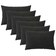 Federa 6 pcs HEERLEN Nero 40 x 60 cm Velluto 909158