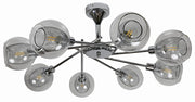 Lampadario Candellux Ozzo 8xE14 40W cromo vetro trasparente