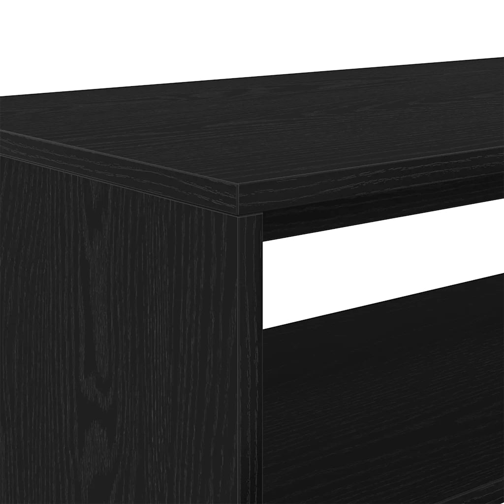 Mobile Porta TV Rovere Nero 60x40x40 cm in Legno Multistrato