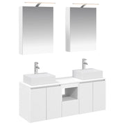 Set di Armadi da Bagno 5 pcs Bianco Legno ingegnerizzato 3406391