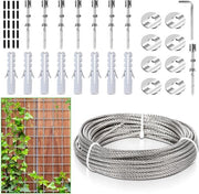 Impianto di supporto per piante in acciaio inox, set di cavi 12m x 3mm