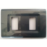 Trade Shop - Placchette Placche In Abs Serie Magic Elite Bticino Compatibili Color Copriprese - Nero -2 Fori     -
