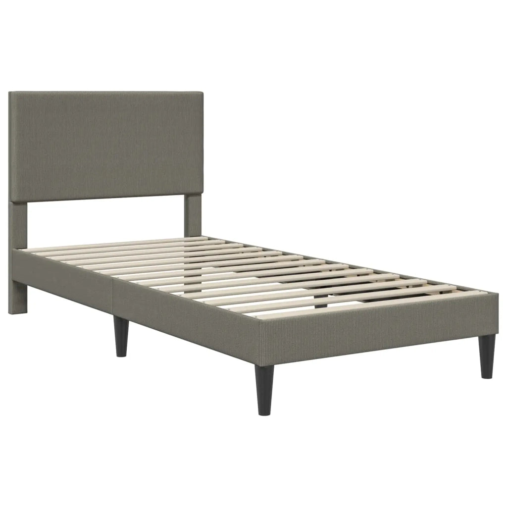 Struttura del letto Grigio Chiaro 100 x 200 cm Tessuto in Cords 42027716