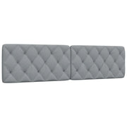 Coussin de tête de lit gris clair 200 cm tissu