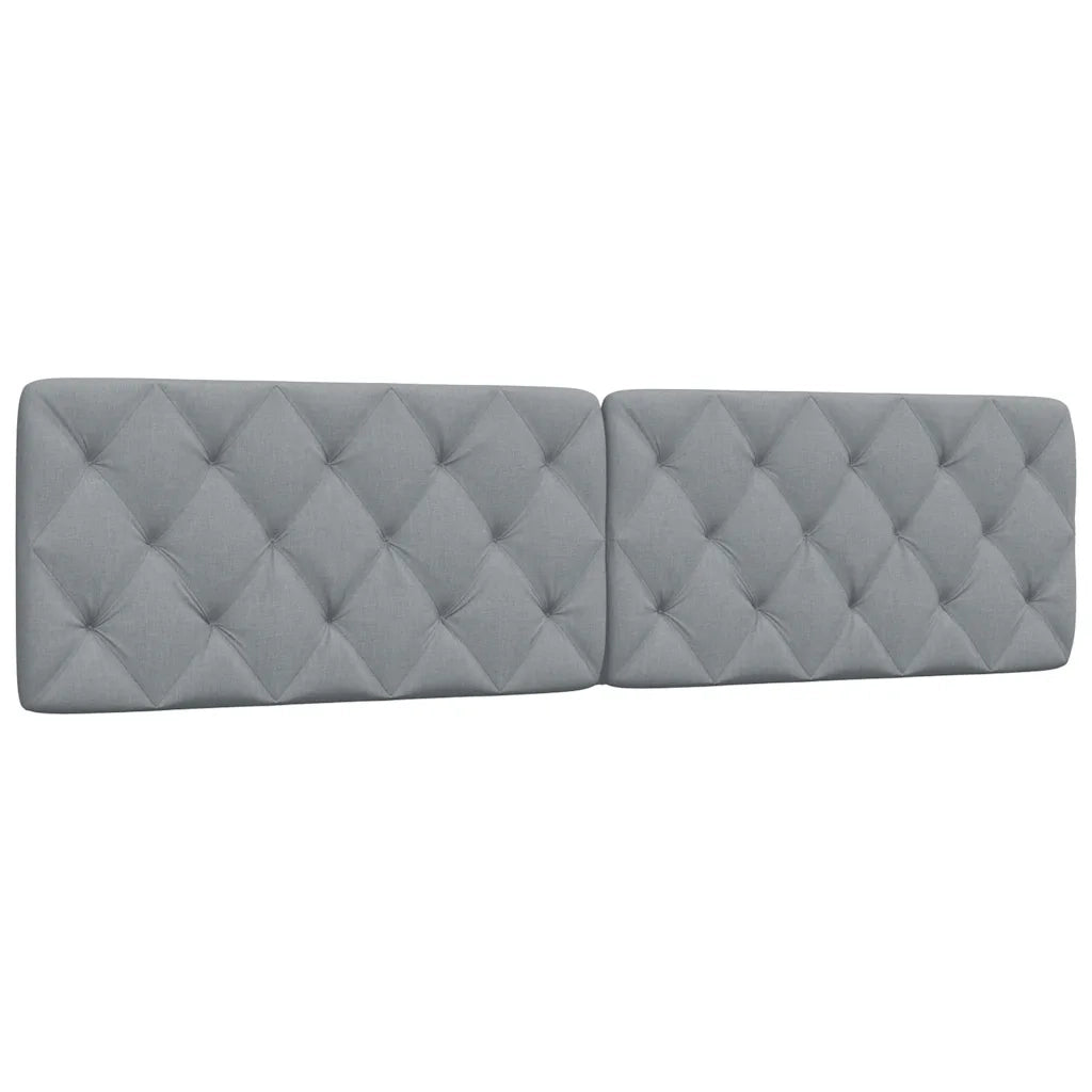 Coussin de tête de lit gris clair 200 cm tissu