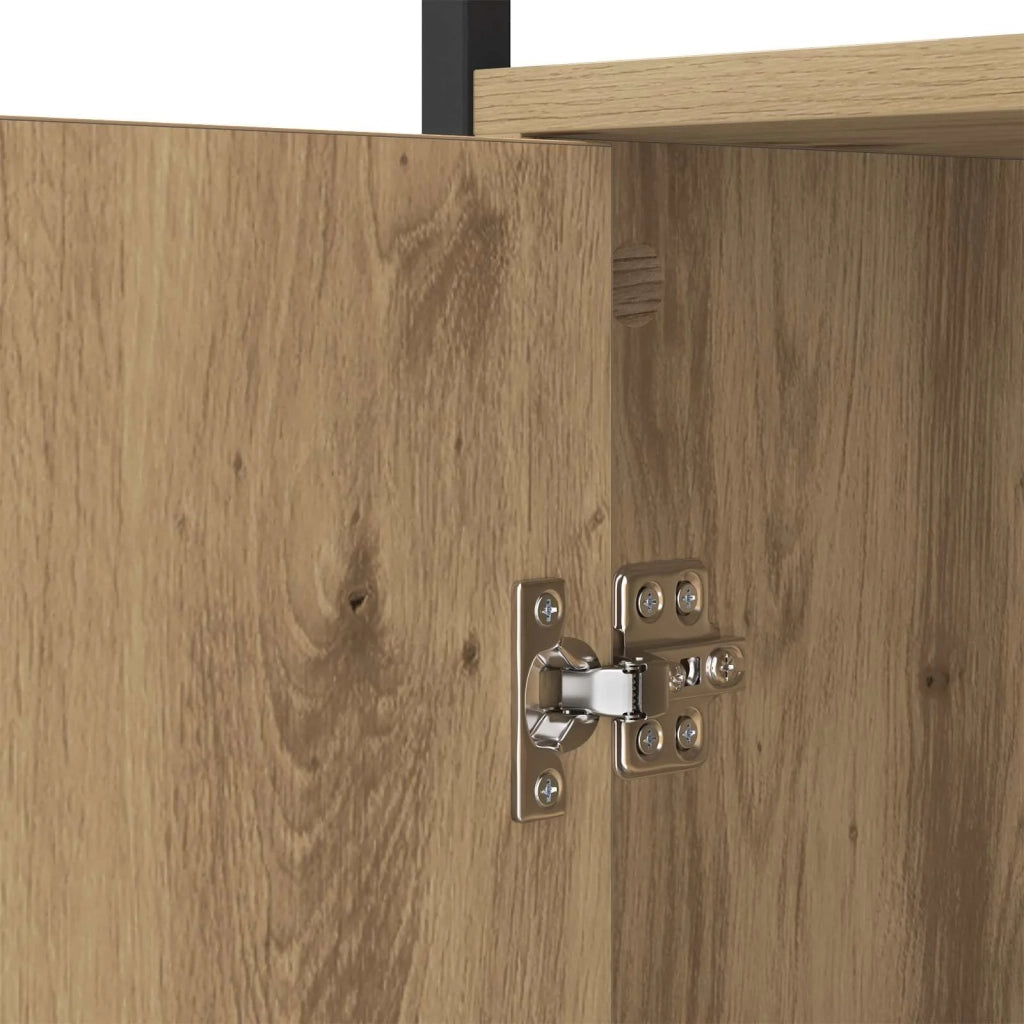 Credenza | Madia | Buffet da pranzo | Armadio da pranzo Rovere artigianale 100 x 35 x 80 cm Legno multistrato