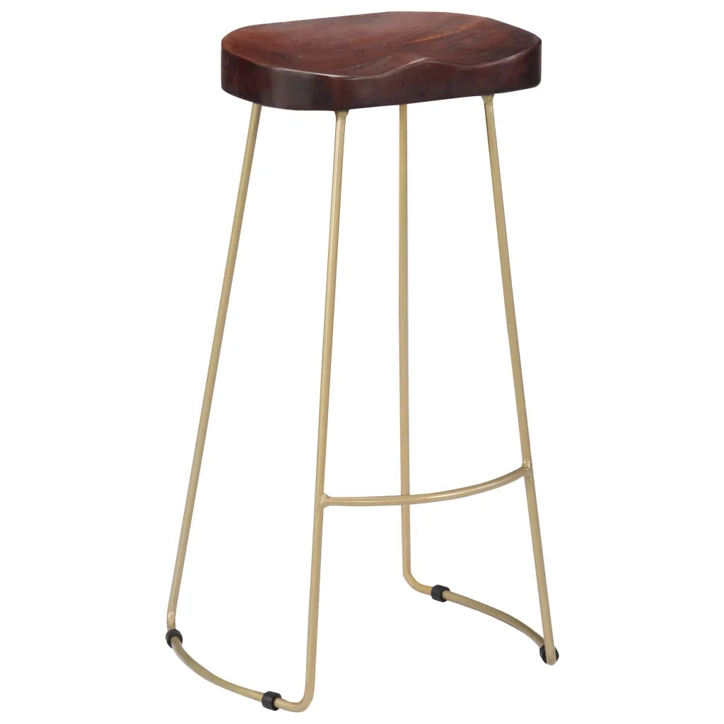 Sgabelli da Bar Gavin 2 pz Legno Massello di Mango cod mxl 73294