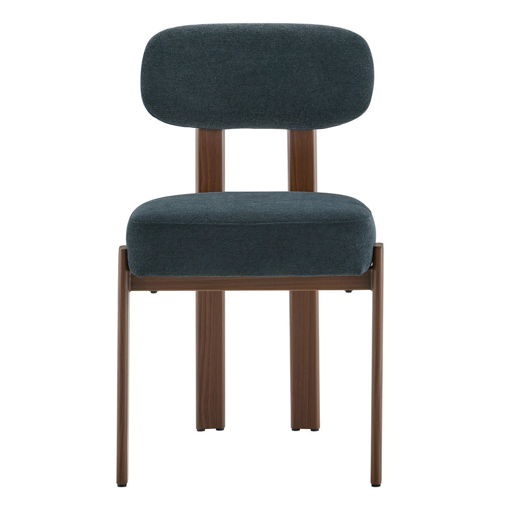 Set 4 Sedie da Pranzo Imbottite ¨C MINIMAL ¨C Tessuto Lino, Schienale Curvo, Stile Moderno