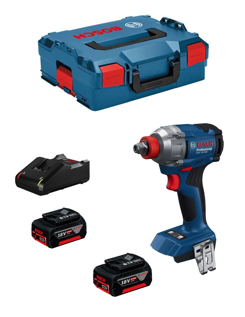 Avvitatore a massa battente BOSCH GDX 18V-285 (2 x 5,0 Ah + GAL18V-40 + L-Boxx 136)