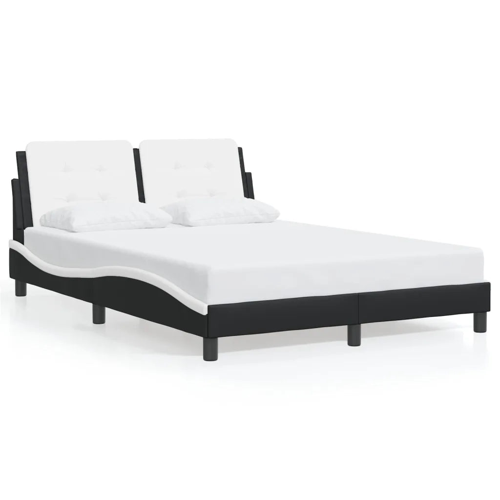 Giroletto con LED senza Materasso Zadar Nero e Bianco 140x190 cm 3214108