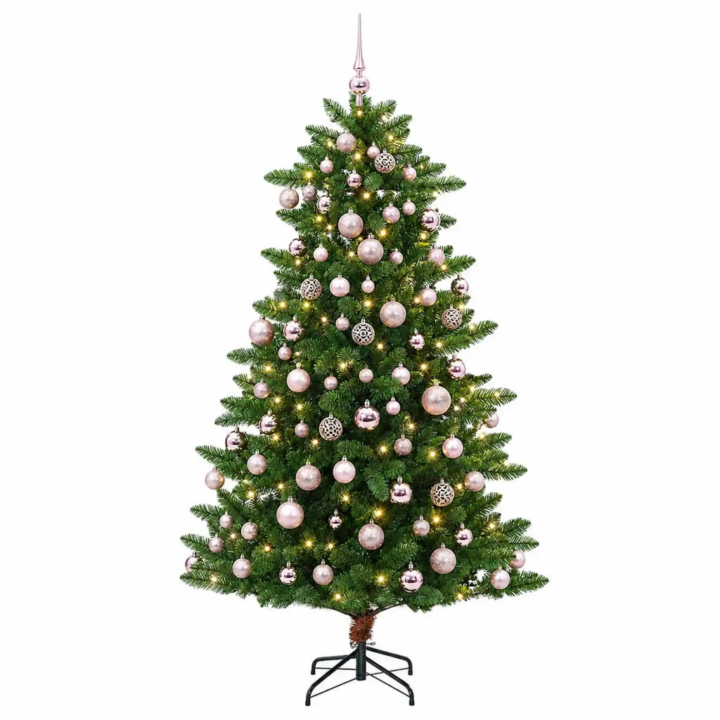 Albero di Natale Artificiale con Palline 180 cm 300 LED 3461377