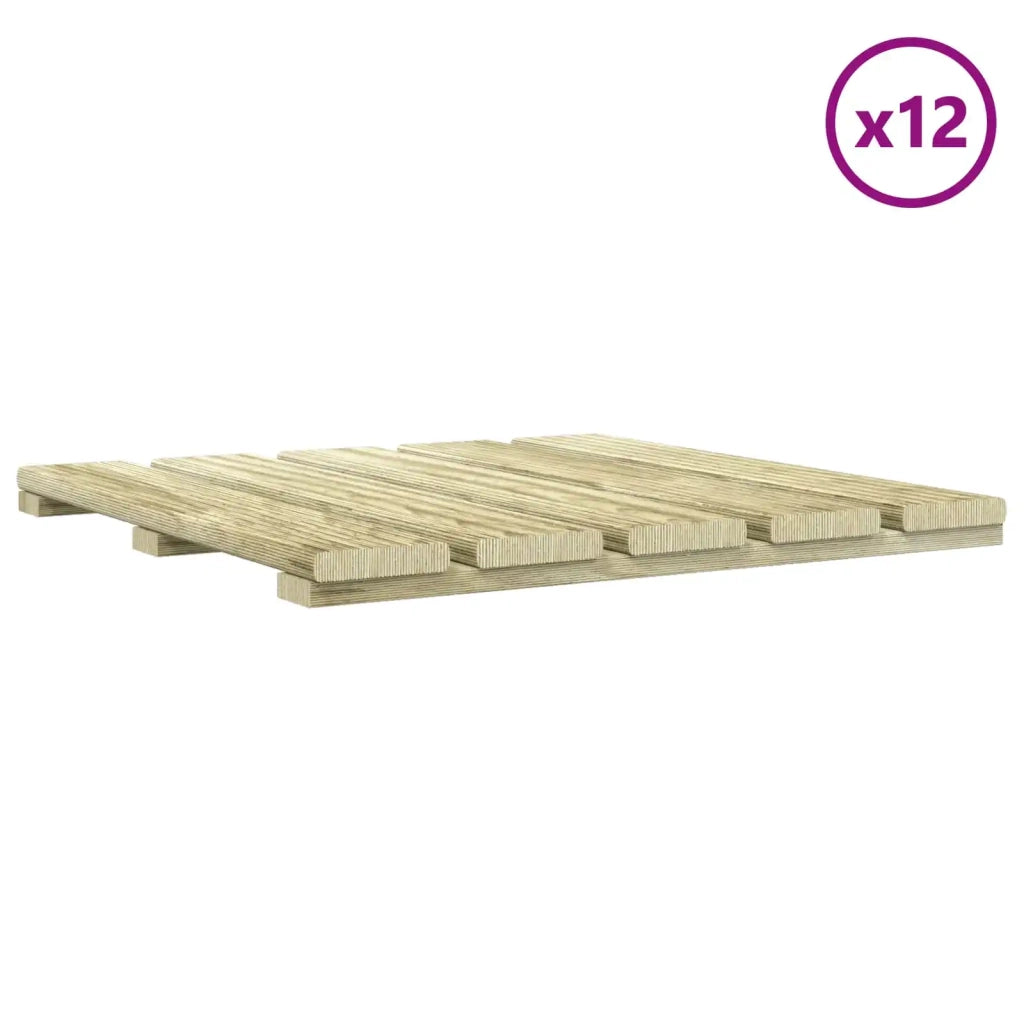 Piastrella per Decking 12 pcs Verde 50 x 50 cm