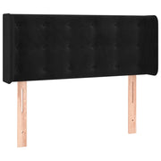 Testiera | Testata ad Orecchio Nera 83x16x78/88 cm in Velluto