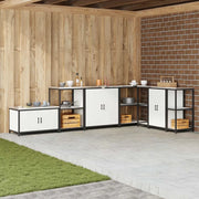 Stoccaggio in cucina con porta Bianco 60 x 50 x 92 cm Acciaio