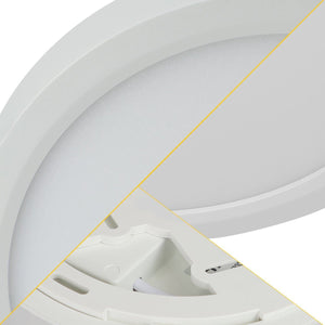 ZMH Lampada da soffitto plafoniera LED rotonda bianca 22cm 15W