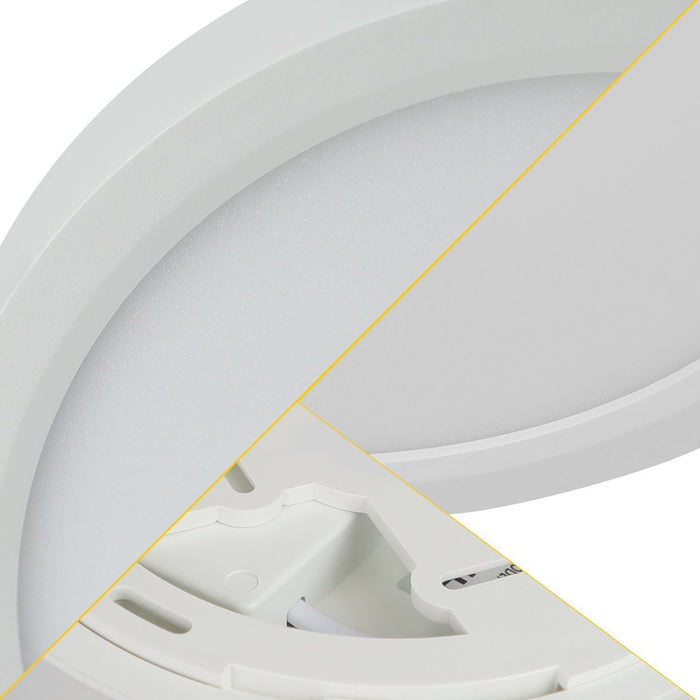 ZMH Lampada da soffitto plafoniera LED rotonda bianca 22cm 15W