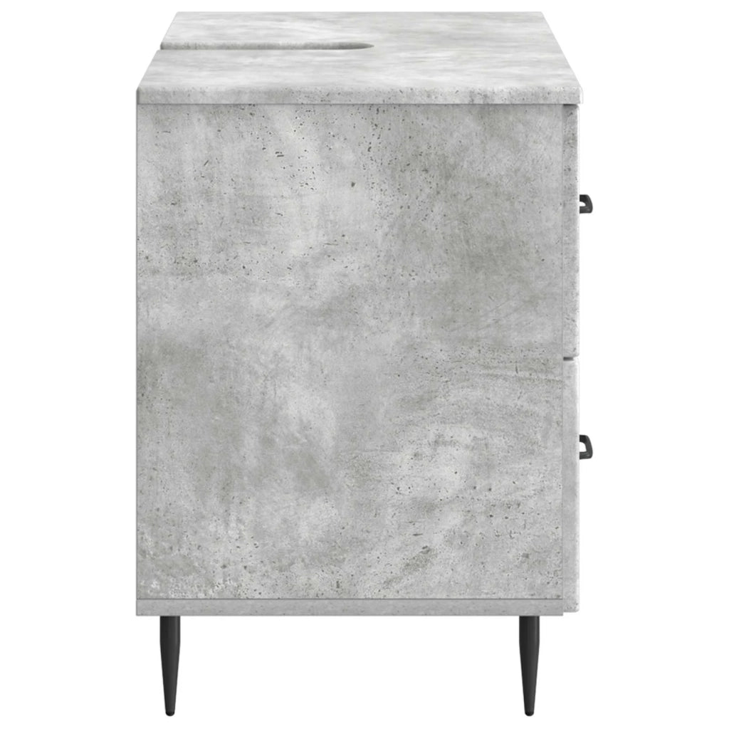 Armadio per Lavabo da Bagno HAARLEM Grigio Cemento 896798